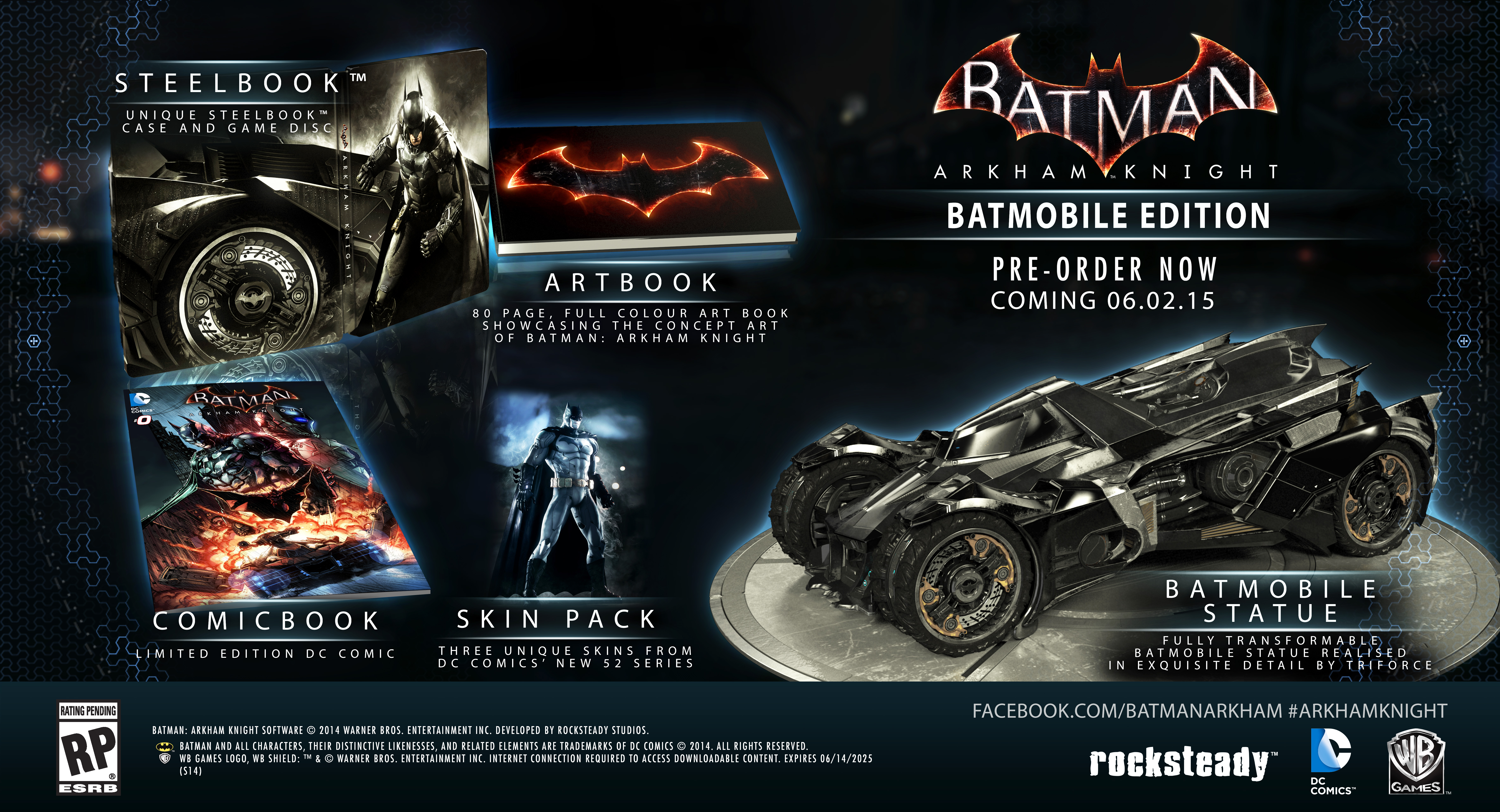 Batman Arkham Knight Batmobile edition artwork